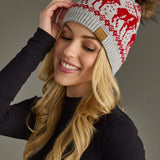 Reindeer Pattern Pom Hat (Panache)