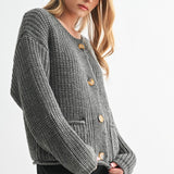 Chunky Knit Sweater Cardigan