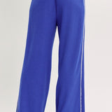 Lace Trim Waffle Knit Pant