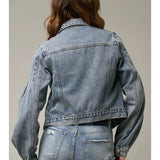 Puff Sleeve Denim Jacket