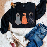 Spooky Ghosts Embroidered Sweatshirt