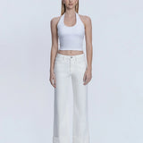 Aileeah Cuffed Slim Wide Leg Jean (Vervet)