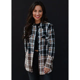 Bleach Dipped Plaid Flannel