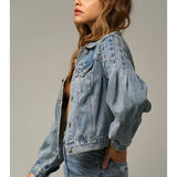 Puff Sleeve Denim Jacket