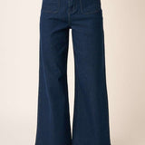 Wide Leg Double Pocket Denim Pant