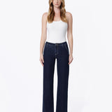 Olivia Mid Rise Striped Wide Leg Jean (Vervet)