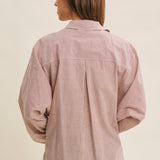 Oversized Pinstripe Button Down
