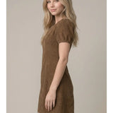 Zip Up Corduroy Mini Dress