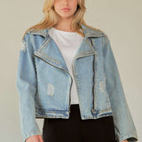 Rhinestone Denim Jacket