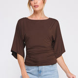 Angel Sleeve Cinch Side Blouse