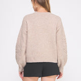 Floral Embroidery Sweater