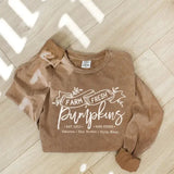 Farm Fresh Pumpkins Mineral Washed Graphic Top