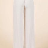 Linen Blend Pleated Pant