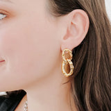 Crinkled Chain Linked Waterproof Earrings