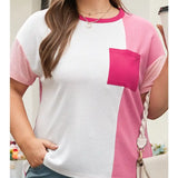 Patchwork Color Block Tee (Plus)