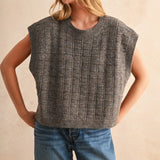 Textured Pattern Sweater Vest