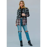 Bleach Dipped Plaid Flannel