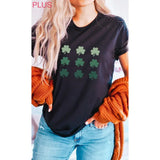 Retro 4 Leaf Clover Graphic Tee (Plus)