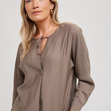 Tie Front Dolman Blouse