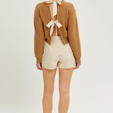 Bow Tie Back Sweater Top