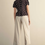Polka Dot Pintuck Blouse