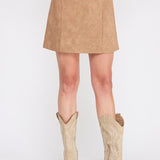 Vegan Leather Mini Skirt