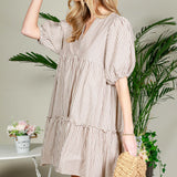 Talia Striped Mini Dress