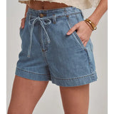 Strap Tie Denim Short