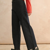 Indigo Denim Wide Leg Trouser