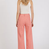 Twill Patch Pocket Wide Leg Pant