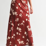 Bias Cut Floral Skirt