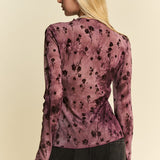 Floral Mesh Layering Top