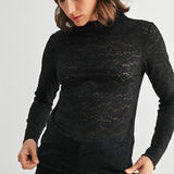 Lovely In Lace Mock Neck Top