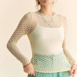 Crispin Lace Mesh Layering Top