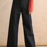 Indigo Denim Wide Leg Trouser