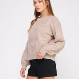 Floral Embroidery Sweater