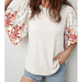 Half Sleeve Floral Print Top
