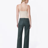 Victoria Coated Color Crop Straight Jean (Vervet)