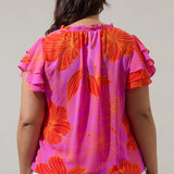 Blakely Split Neck Blouse (Plus)