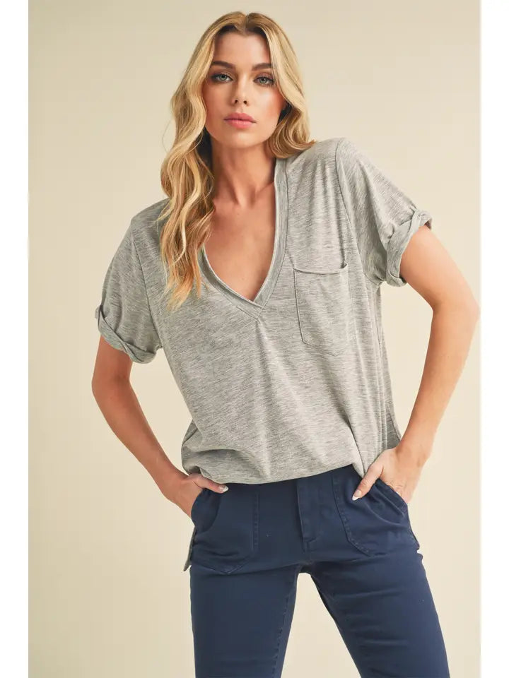 Zoie V Neck Tee
