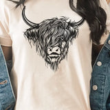 Highland Cow Rustic Graphic Tee