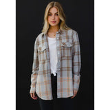 Bleach Dipped Plaid Flannel