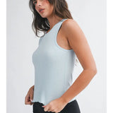 Ribbed Scoop Neck Tank