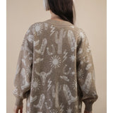 Oversized Western Sweater Cardi
