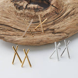 X Marks the Spot Earring Set (Gold & Silver)