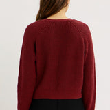Bow Tie Cropped Sweater Cardi