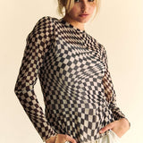 Checkerboard Mesh Layering Top