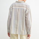 Multi Stripe Oversized Button Down