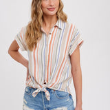 Summer Stripes Button Up