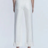 Aileeah Cuffed Slim Wide Leg Jean (Vervet)